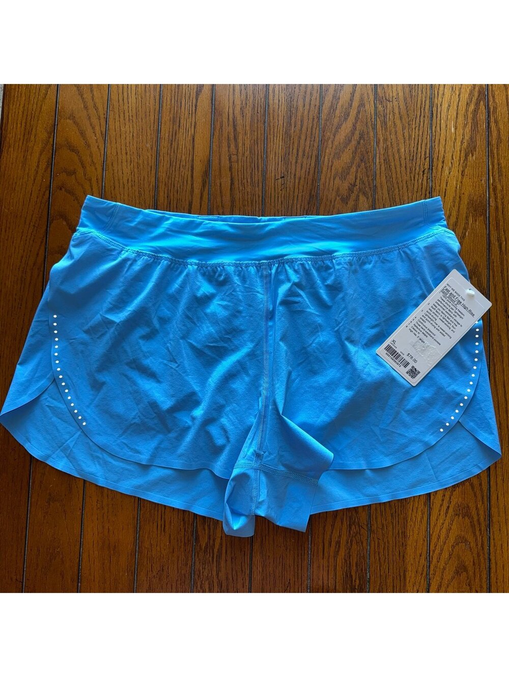 Lululemon Fast and Free High-Rise Split Short 3" Ocean Wave Size XL/Size 12 NWT